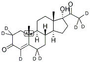 4-PREGNEN-17ALPHA-OL-3,20-DIONE-2,2,4,6,6,21,21,21-D8 Struktur