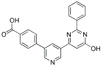 4-[5-(6-HYDROXY-2-PHENYLPYRIMIDIN-4-YL)PYRIDIN-3-YL]BENZOIC ACID Struktur