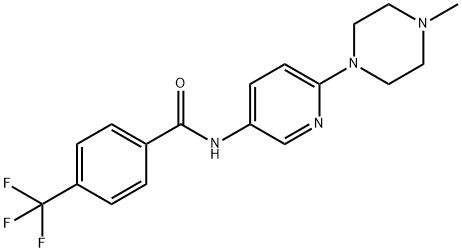 N-[6-(4-METHYLPIPERAZINO)-3-PYRIDINYL]-4-(TRIFLUOROMETHYL)BENZENECARBOXAMIDE Struktur