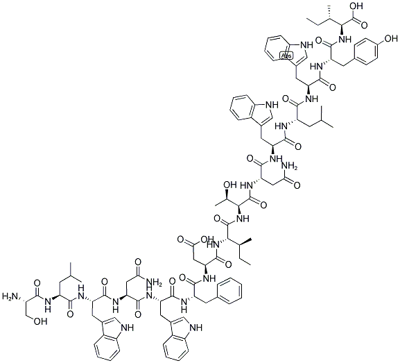 H-SER-LEU-TRP-ASN-TRP-PHE-ASP-ILE-THR-ASN-TRP-LEU-TRP-TYR-ILE-OH Struktur