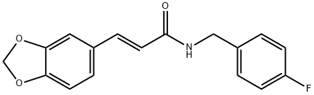 3-(1,3-BENZODIOXOL-5-YL)-N-(4-FLUOROBENZYL)ACRYLAMIDE Struktur