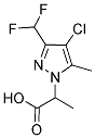 2-(4-CHLORO-3-DIFLUOROMETHYL-5-METHYL-PYRAZOL-1-YL)-PROPIONIC ACID Struktur