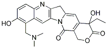 7-DIMETHYLAMINOMETHYL-1-ETHYL-1,8-DIHYDROXY-4,12-DIHYDRO-1H-3-OXA-5A,11-DIAZA-DIBENZO[B,H]FLUORENE-2,5-DIONE Struktur