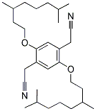 2,5-BIS(3',7'-DIMETHYLOCTYLOXY)BENZENE-1,4-DIACETONITRILE Struktur