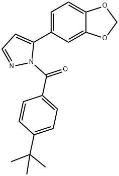 [5-(1,3-BENZODIOXOL-5-YL)-1H-PYRAZOL-1-YL][4-(TERT-BUTYL)PHENYL]METHANONE Struktur