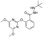 2-[(4,6-DIMETHOXYPYRIMIDIN-2-YL)OXY]BENZOIC ACID, 2-(TERT-BUTYL)HYDRAZIDE Struktur