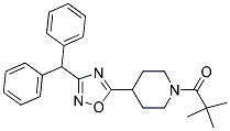 1-(2,2-DIMETHYPROPANOYL)-4-[3-(DIPHENYLMETHYL)-1,2,4-OXADIAZOL-5-YL]PIPERIDINE Struktur