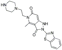 2-(BENZO[D]THIAZOL-2-YL)-4-METHYL-5-(2-(PIPERAZIN-1-YL)ETHYL)-1,2-DIHYDRO-5H-PYRAZOLO[4,3-C]PYRIDINE-3,6-DIONE Struktur