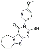 2-MERCAPTO-3-(4-METHOXY-PHENYL)-3,5,6,7,8,9-HEXAHYDRO-10-THIA-1,3-DIAZA-BENZO[A]AZULEN-4-ONE Struktur