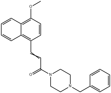 (E)-1-(4-BENZYLPIPERAZINO)-3-(4-METHOXY-1-NAPHTHYL)-2-PROPEN-1-ONE Struktur