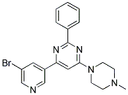 4-(5-BROMOPYRIDIN-3-YL)-6-(4-METHYLPIPERAZIN-1-YL)-2-PHENYLPYRIMIDINE Struktur