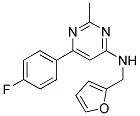 6-(4-FLUOROPHENYL)-N-(2-FURYLMETHYL)-2-METHYLPYRIMIDIN-4-AMINE Struktur