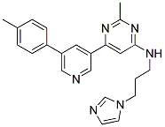 (3-IMIDAZOL-1-YL-PROPYL)-[2-METHYL-6-(5-P-TOLYL-PYRIDIN-3-YL)-PYRIMIDIN-4-YL]-AMINE Struktur