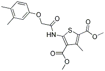 DIMETHYL 5-{[(3,4-DIMETHYLPHENOXY)ACETYL]AMINO}-3-METHYLTHIOPHENE-2,4-DICARBOXYLATE Struktur