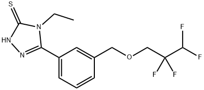 4-ETHYL-5-[3-(2,2,3,3-TETRAFLUORO-PROPOXYMETHYL)-PHENYL]-4H-[1,2,4]TRIAZOLE-3-THIOL Struktur