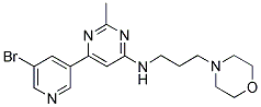 6-(5-BROMOPYRIDIN-3-YL)-2-METHYL-N-(3-MORPHOLIN-4-YLPROPYL)PYRIMIDIN-4-AMINE Struktur