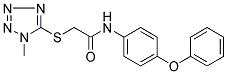 2-[(1-METHYL-1H-1,2,3,4-TETRAAZOL-5-YL)SULFANYL]-N-(4-PHENOXYPHENYL)ACETAMIDE Struktur