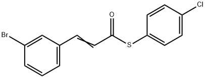 S-(4-CHLOROPHENYL) 3-(3-BROMOPHENYL)-2-PROPENETHIOATE Struktur