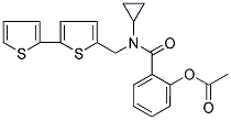 ACETIC ACID, 2-[(CYCLOPROPYL((5-(2-THIENYL)-2-THIENYL)METHYL)AMINO)CARBONYL]PHENYL ESTER Struktur