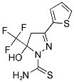 4,5-DIHYDRO-5-HYDROXY-3-(2-THIENYL)-1-THIOCARBAMOYL-5-(TRIFLUOROMETHYL)PYRAZOLE Struktur