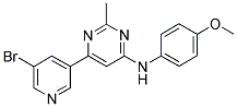 6-(5-BROMOPYRIDIN-3-YL)-N-(4-METHOXYPHENYL)-2-METHYLPYRIMIDIN-4-AMINE Struktur