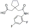 (1-(2-[(2,4-DIFLUOROPHENYL)AMINO]-2-OXOETHYL)CYCLOPENTYL)ACETIC ACID Struktur