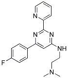 N'-[6-(4-FLUOROPHENYL)-2-PYRIDIN-2-YLPYRIMIDIN-4-YL]-N,N-DIMETHYLETHANE-1,2-DIAMINE Struktur