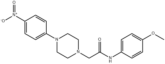 N-(4-METHOXYPHENYL)-2-[4-(4-NITROPHENYL)PIPERAZINO]ACETAMIDE Struktur