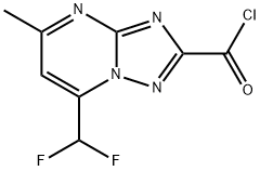 7-DIFLUOROMETHYL-5-METHYL-[1,2,4]TRIAZOLO[1,5-A]-PYRIMIDINE-2-CARBONYL CHLORIDE Struktur