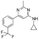 N-CYCLOPROPYL-2-METHYL-6-[3-(TRIFLUOROMETHYL)PHENYL]PYRIMIDIN-4-AMINE Struktur