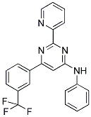 N-PHENYL-2-PYRIDIN-2-YL-6-[3-(TRIFLUOROMETHYL)PHENYL]PYRIMIDIN-4-AMINE Struktur