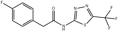 2-(4-FLUOROPHENYL)-N-[5-(TRIFLUOROMETHYL)-1,3,4-THIADIAZOL-2-YL]ACETAMIDE Struktur