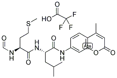 FORMYL-MET-LEU-7-AMIDO-4-METHYLCOUMARIN TRIFLUOROACETATE SALT Struktur