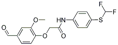 N-(4-DIFLUOROMETHYLSULFANYL-PHENYL)-2-(4-FORMYL-2-METHOXY-PHENOXY)-ACETAMIDE Struktur