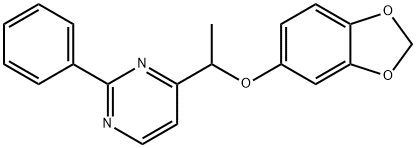 1,3-BENZODIOXOL-5-YL 1-(2-PHENYL-4-PYRIMIDINYL)ETHYL ETHER Struktur