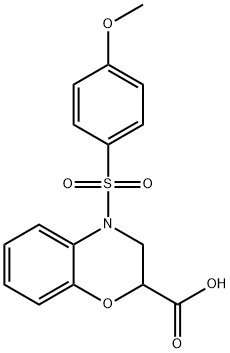 4-[(4-METHOXYPHENYL)SULFONYL]-3,4-DIHYDRO-2H-1,4-BENZOXAZINE-2-CARBOXYLIC ACID Struktur