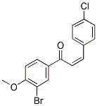 (Z)-1-(3-BROMO-4-METHOXYPHENYL)-3-(4-CHLOROPHENYL)PROPENONE Struktur