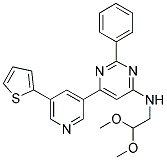 (2,2-DIMETHOXY-ETHYL)-[2-PHENYL-6-(5-THIOPHEN-2-YL-PYRIDIN-3-YL)-PYRIMIDIN-4-YL]-AMINE Struktur