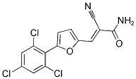 2-CYANO-3-[5-(2,4,6-TRICHLORO-PHENYL)-FURAN-2-YL]-ACRYLAMIDE Struktur