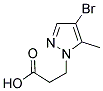 3-(4-BROMO-5-METHYL-PYRAZOL-1-YL)-PROPIONIC ACID Struktur