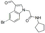 2-(5-BROMO-3-FORMYL-1H-INDOL-1-YL)-N-CYCLOPENTYLACETAMIDE Struktur