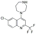 1-[6-CHLORO-2-(TRIFLUOROMETHYL)QUINOL-4-YL]HOMOPIPERAZINE Struktur