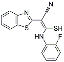 2-BENZOTHIAZOL-2-YL-3-(2-FLUORO-PHENYLAMINO)-3-MERCAPTO-ACRYLONITRILE Struktur