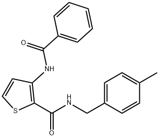 3-(BENZOYLAMINO)-N-(4-METHYLBENZYL)-2-THIOPHENECARBOXAMIDE Struktur