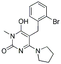 5-(2-BROMOBENZYL)-6-HYDROXY-1-METHYL-4-PYRROLIDIN-1-YLPYRIMIDIN-2(1H)-ONE Struktur