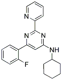 N-CYCLOHEXYL-6-(2-FLUOROPHENYL)-2-PYRIDIN-2-YLPYRIMIDIN-4-AMINE Struktur