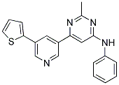 2-METHYL-N-PHENYL-6-(5-THIEN-2-YLPYRIDIN-3-YL)PYRIMIDIN-4-AMINE Struktur