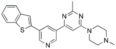 4-(5-BENZO[B]THIOPHEN-2-YL-PYRIDIN-3-YL)-2-METHYL-6-(4-METHYL-PIPERAZIN-1-YL)-PYRIMIDINE Struktur