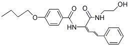 4-BUTOXY-N-((2E,4E)-1-(2-HYDROXYETHYLAMINO)-1-OXO-5-PHENYLPENTA-2,4-DIEN-2-YL)BENZAMIDE Struktur