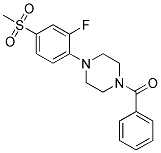 1-BENZOYL-4-[2-FLUORO-4-(METHYLSULFONYL)PHENYL]PIPERAZINE Struktur